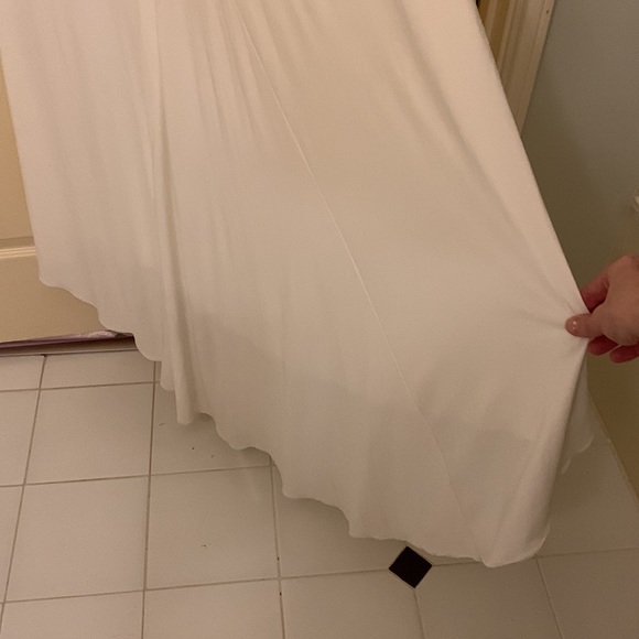 (NWT) David’s Bridal Wedding Dress! Long Size 6 Ivory - Picture 5 of 6